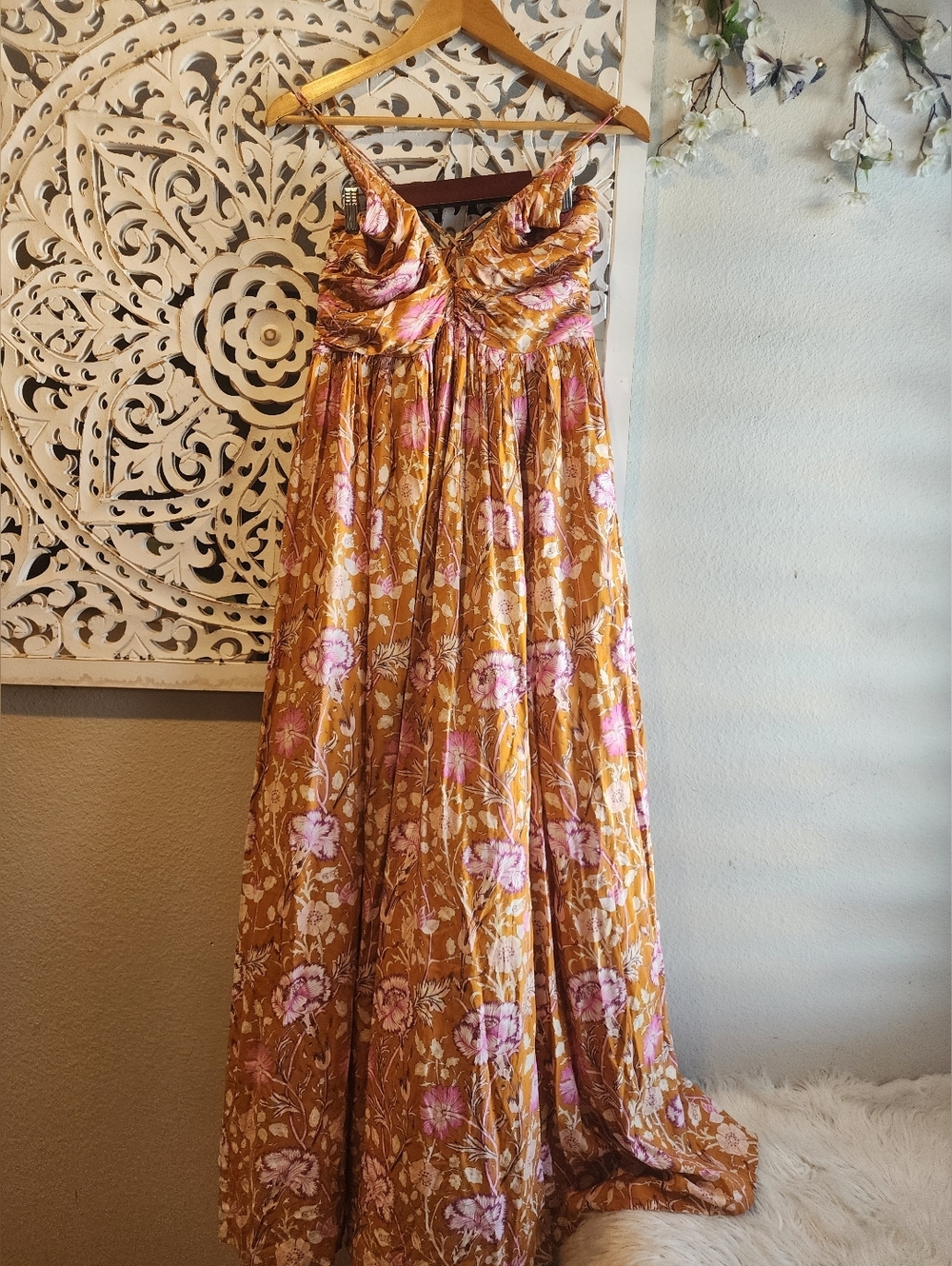 REVOLVE JEN'S PIRATE BOOTY FLORAL STRAPS MAXI DRESS SIZE LARGE - Picture 3 of 15
